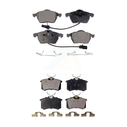 Semi-Metallic Brake Pads Front Rear Kit For Volkswagen Passat Audi A4 Quattro A6