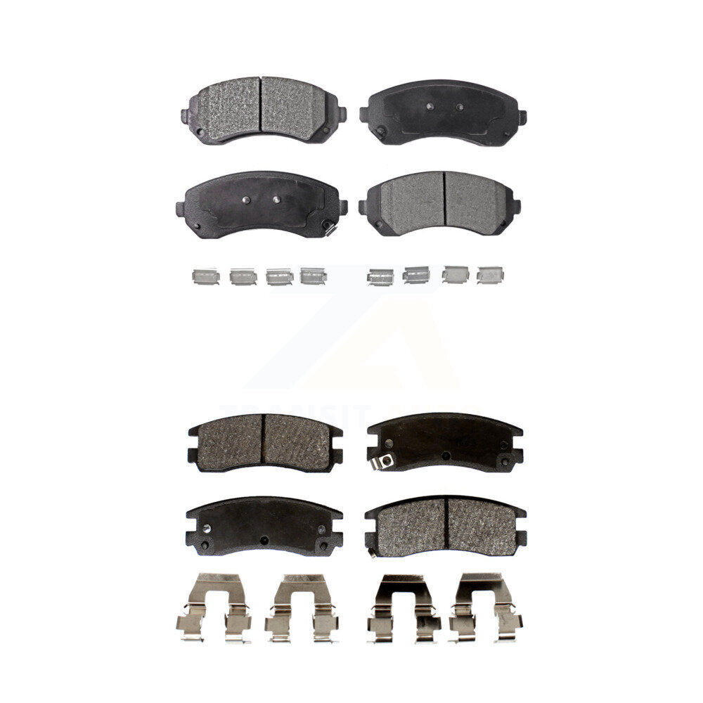 Semi-Metallic Brake Pads Front Rear Kit For Buick Rendezvous Pontiac Montana