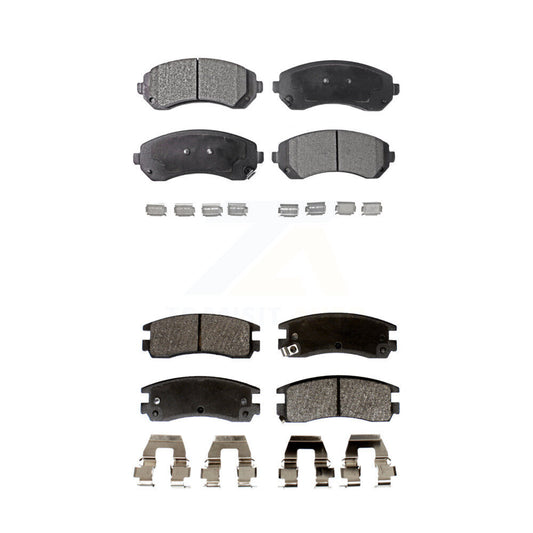 Semi-Metallic Brake Pads Front Rear Kit For Buick Rendezvous Pontiac Montana