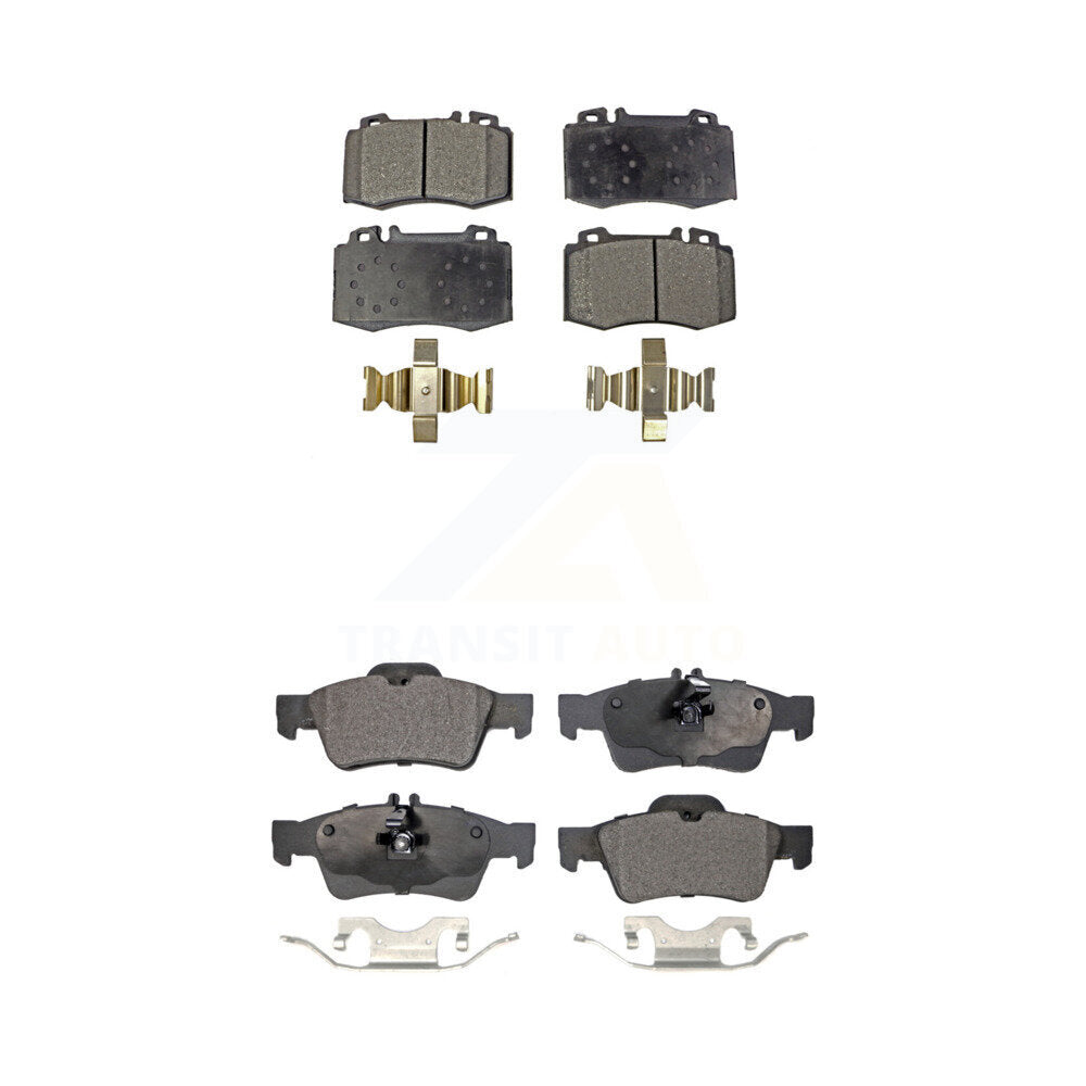Semi-Metallic Brake Pads Front Rear Kit For Mercedes-Benz E350 SL500 SL550 E500