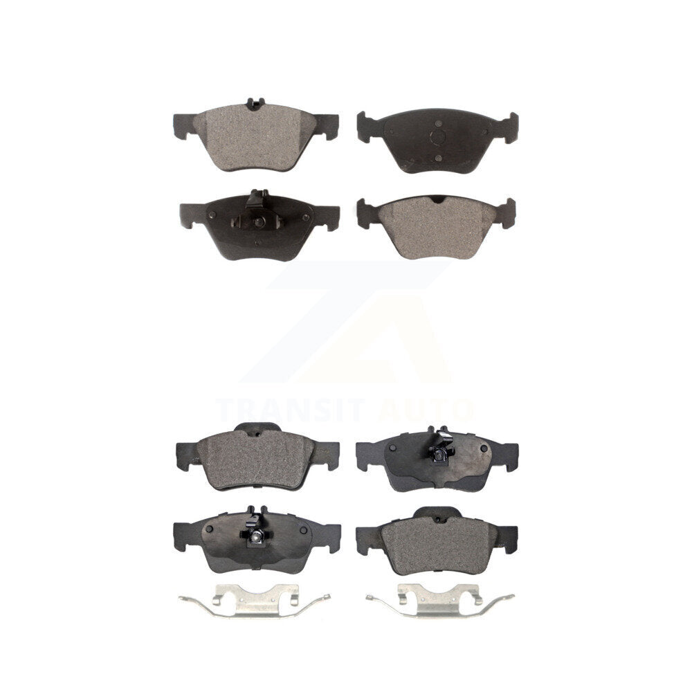 Semi-Metallic Brake Pads Front Rear Kit For Mercedes-Benz E350 E320 E300