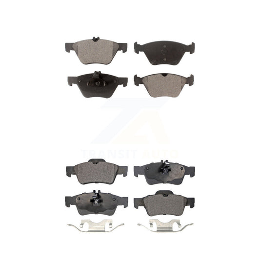 Semi-Metallic Brake Pads Front Rear Kit For Mercedes-Benz E350 E320 E300
