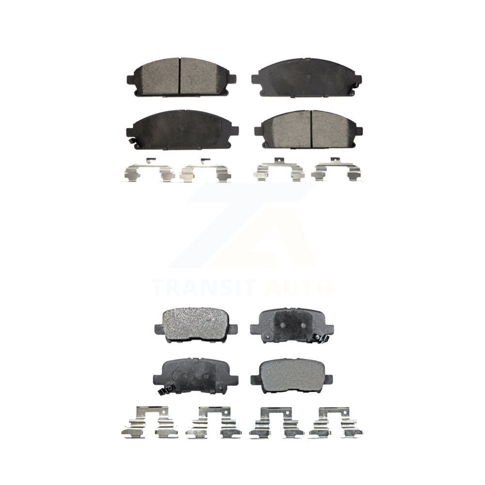 Semi-Metallic Brake Pads Front Rear Kit For 2003-2006 Acura MDX