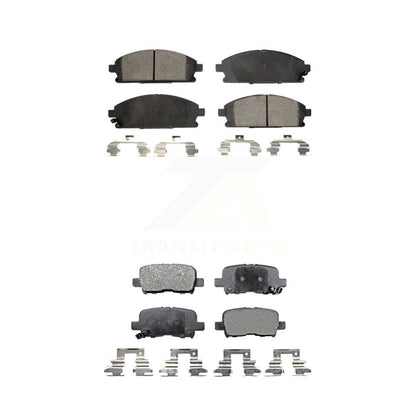 Semi-Metallic Brake Pads Front Rear Kit For 2003-2006 Acura MDX