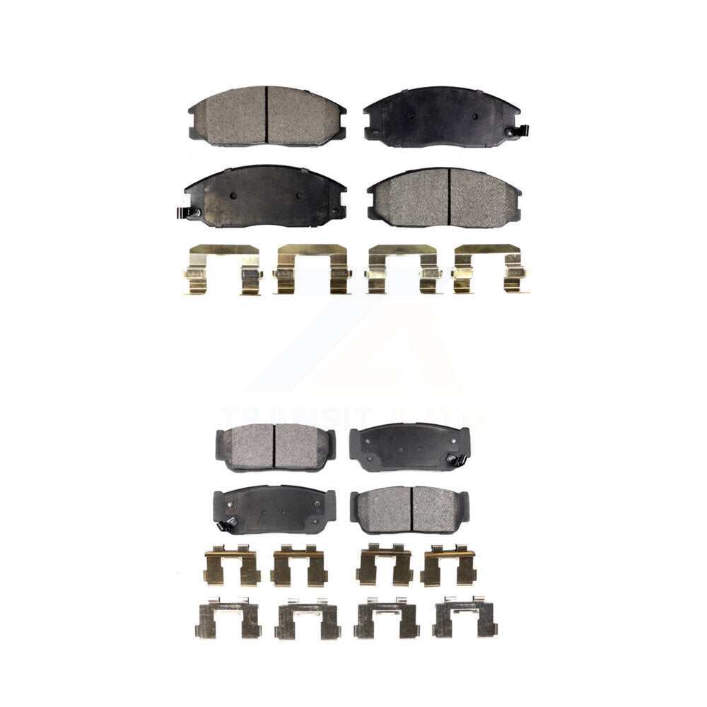 Semi-Metallic Brake Pads Front Rear Kit For 2003-2009 Kia Sorento