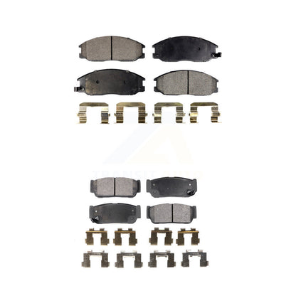 Semi-Metallic Brake Pads Front Rear Kit For 2003-2009 Kia Sorento