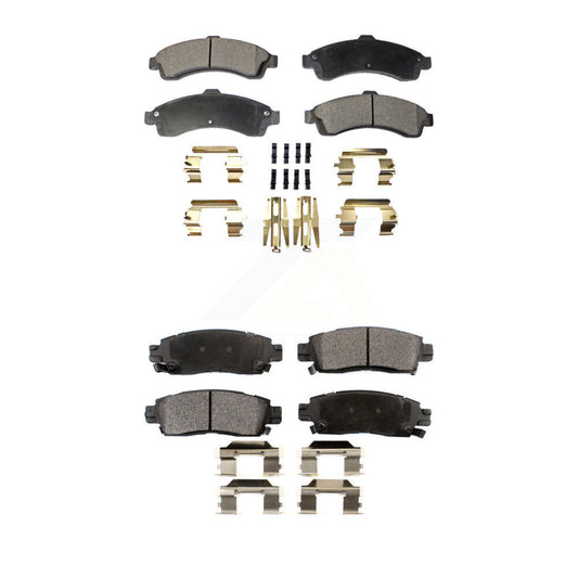 Semi-Metallic Brake Pads Front Rear Kit For GMC Chevrolet Envoy Trailblazer XL