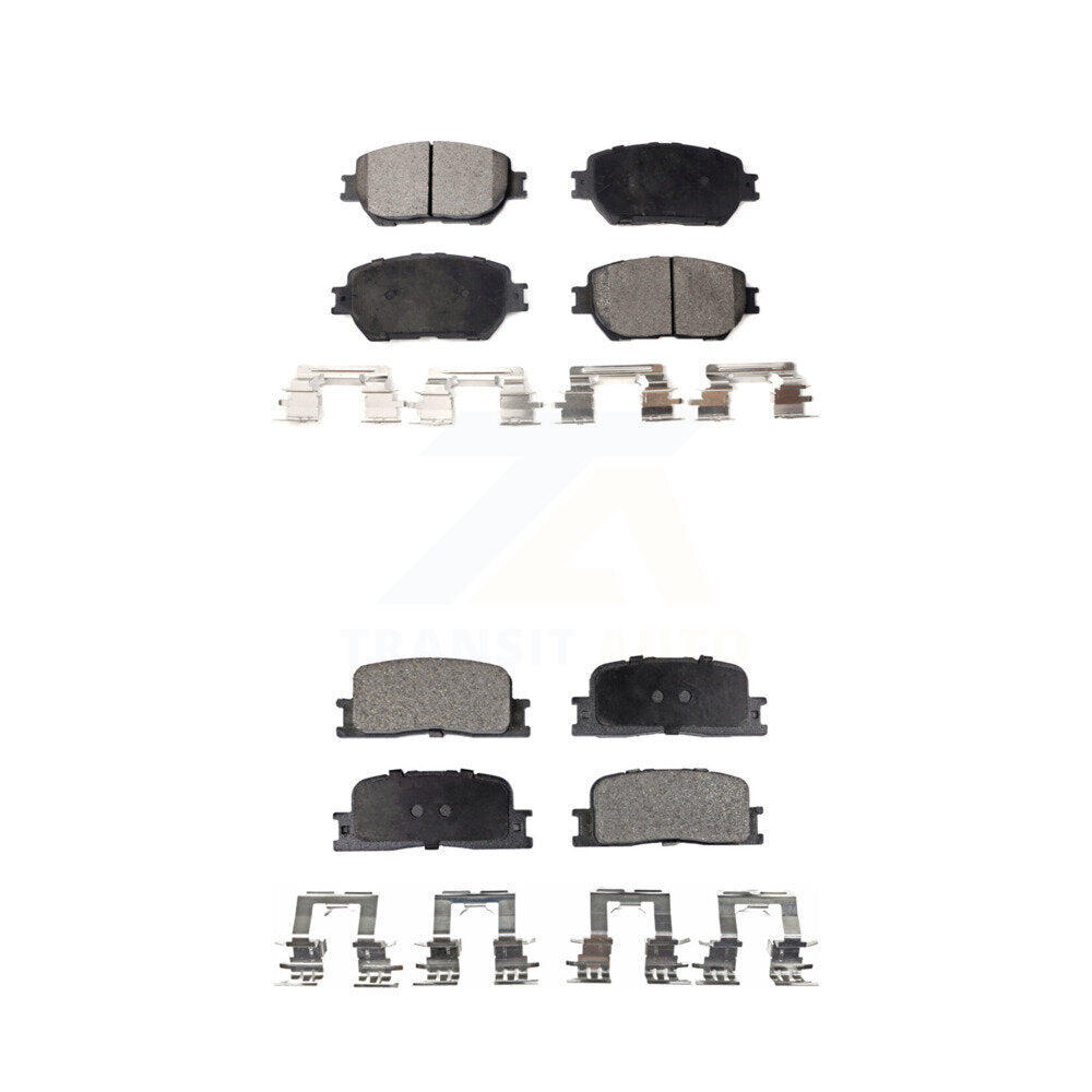 Semi-Metallic Brake Pads Front Rear Kit For Toyota Camry