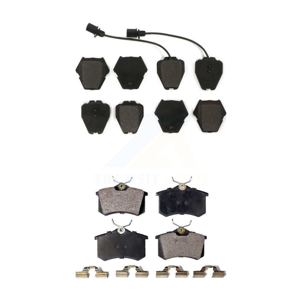 Semi-Metallic Brake Pads Front Rear Kit For Volkswagen Passat Audi Allroad A6 S4