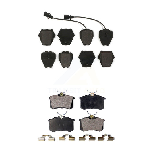 Semi-Metallic Brake Pads Front Rear Kit For Volkswagen Passat Audi Allroad A6 S4