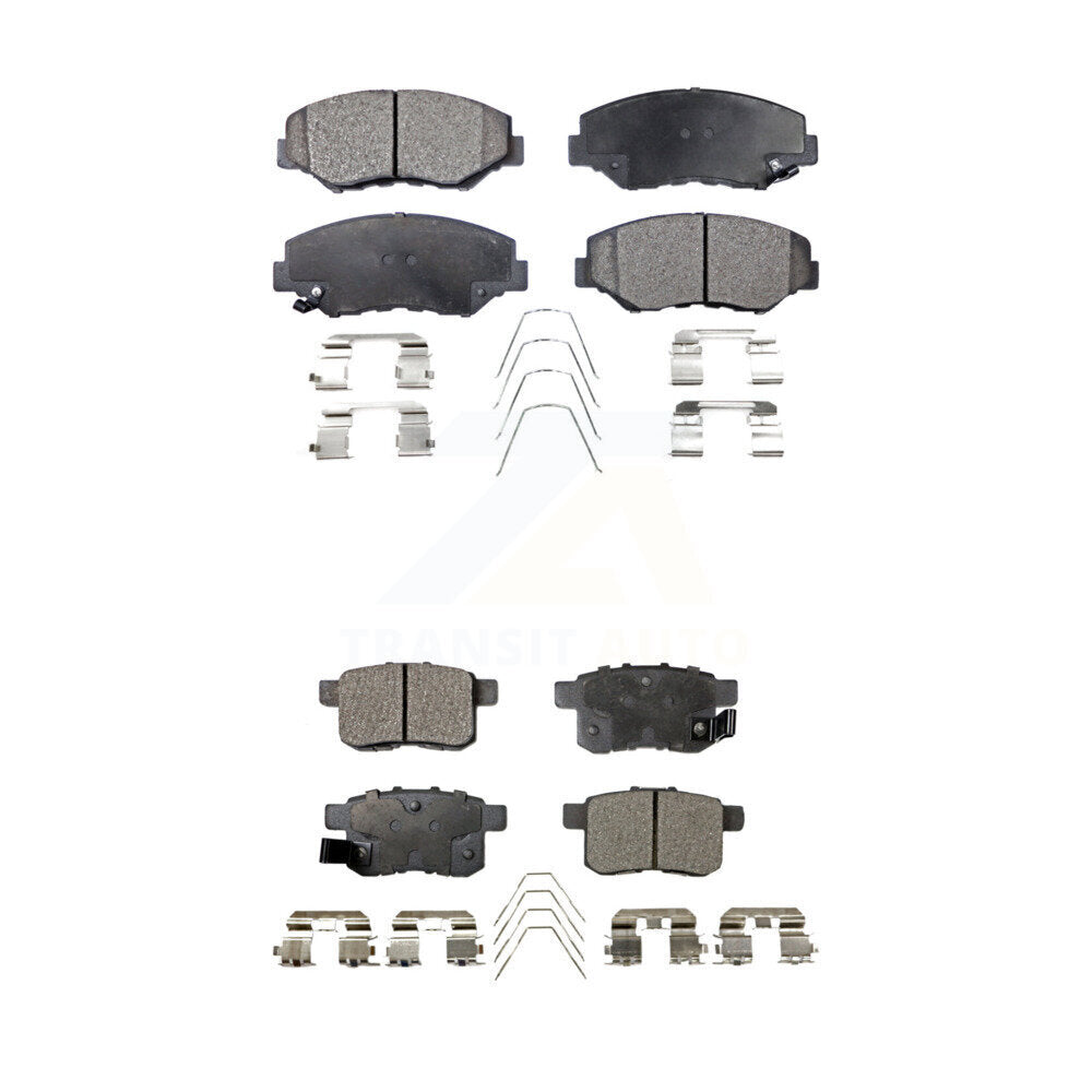 Semi-Metallic Brake Pads Front Rear Kit For Honda Accord