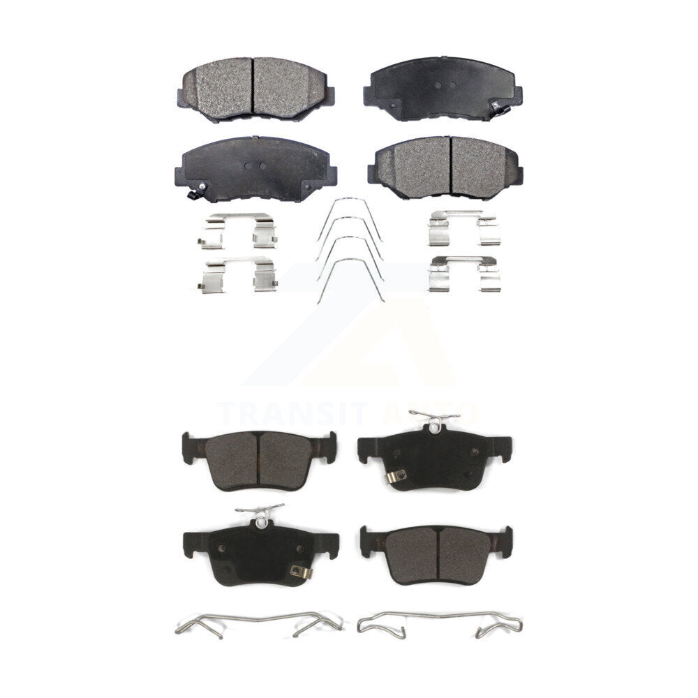 Semi-Metallic Brake Pads Front Rear Kit For Honda Civic