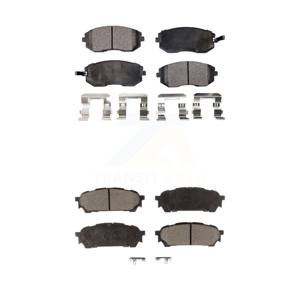 Semi-Metallic Brake Pads Front Rear Kit For Subaru Impreza Forester Saab 9-2X
