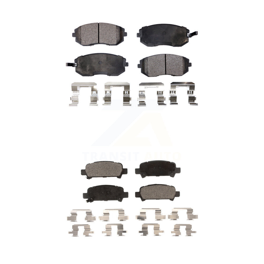 Semi-Metallic Brake Pads Front Rear Kit For Subaru Impreza Outback Legacy Baja