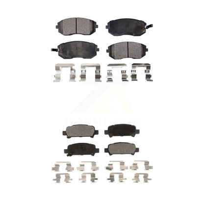 Semi-Metallic Brake Pads Front Rear Kit For Subaru Impreza Outback Legacy Baja