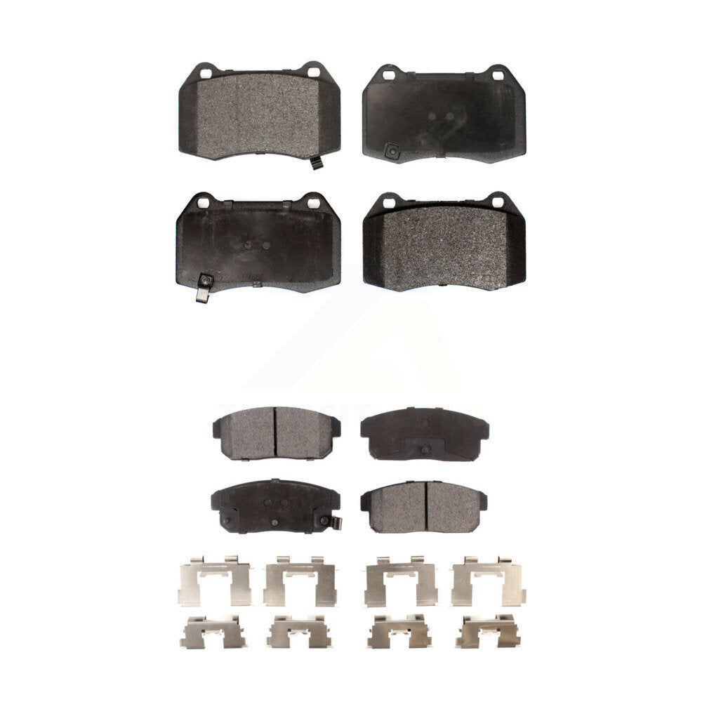 Semi-Metallic Brake Pads Front Rear Kit For Nissan Sentra With 4 Piston Caliper