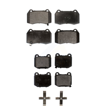 Semi-Metallic Brake Pads Front Rear Kit For Nissan 350Z INFINITI G35
