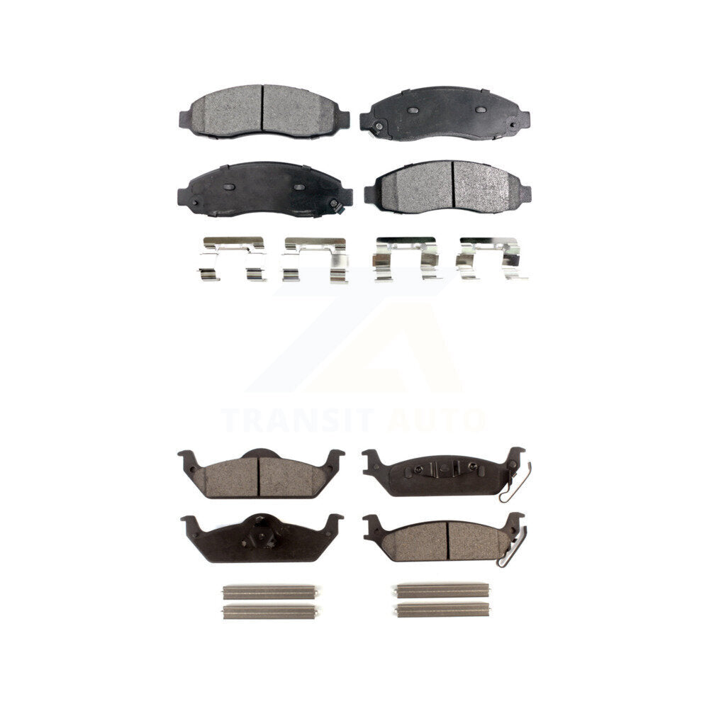 Semi-Metallic Brake Pads Front Rear Kit For 2003-2004 Dodge Dakota