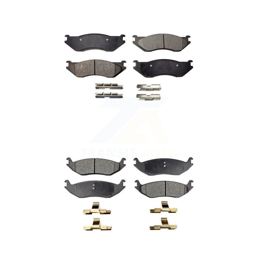 Semi-Metallic Brake Pads Front Rear Kit For Dodge Ram 1500 Durango Van