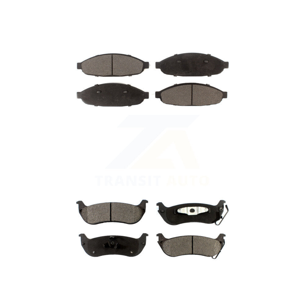 Semi-Metallic Brake Pads Front Rear Kit For 2004-2008 Chrysler Pacifica