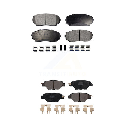 Semi-Metallic Brake Pads Front Rear Kit For 2016-2023 Mazda CX-9