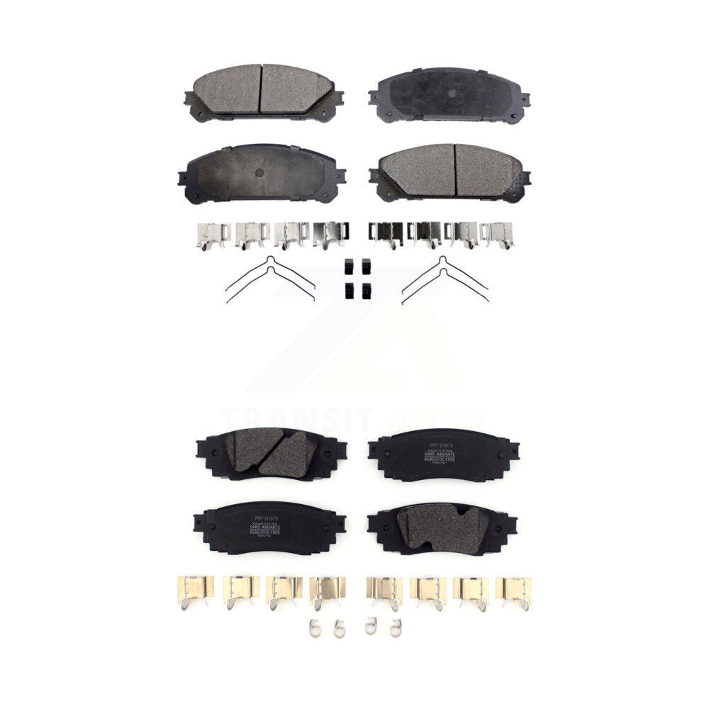 Semi-Metallic Brake Pads Front Rear Kit For Lexus RX350 RX450h RX350L RX450hL