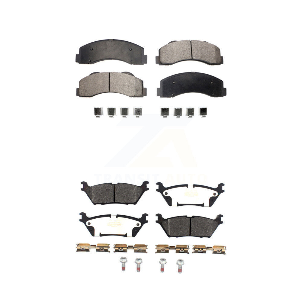 Semi-Metallic Brake Pads Front Rear Kit For Ford F-150