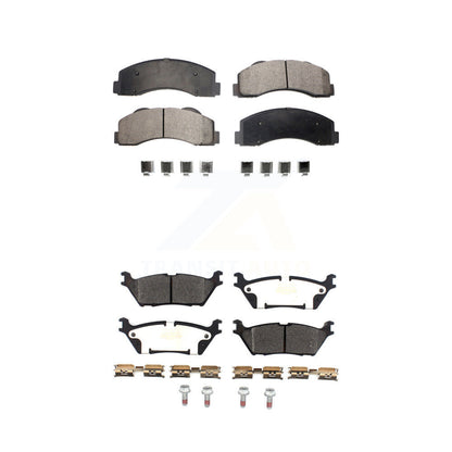 Semi-Metallic Brake Pads Front Rear Kit For Ford F-150