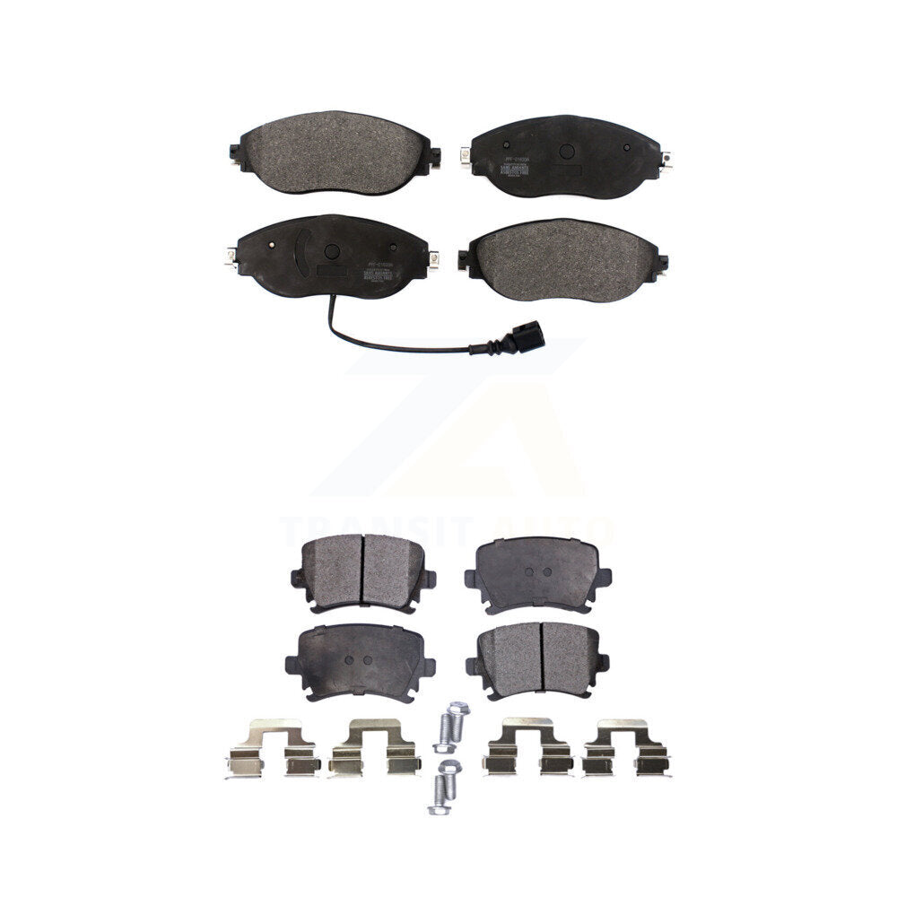 Semi-Metallic Brake Pads Front Rear Kit For Volkswagen GTI CC