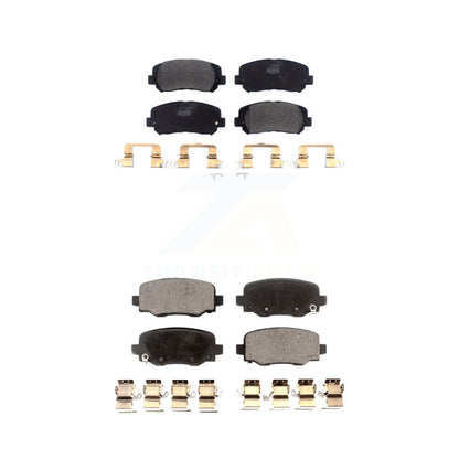 Semi-Metallic Brake Pads Front Rear Kit For Jeep Cherokee Chrysler 200