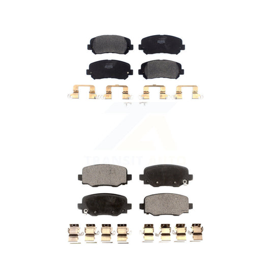 Semi-Metallic Brake Pads Front Rear Kit For Jeep Cherokee Chrysler 200