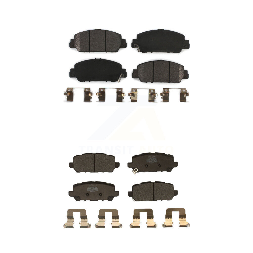 Semi-Metallic Brake Pads Front Rear Kit For 2016-2022 Honda HR-V
