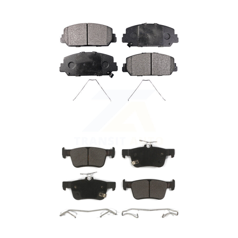 Semi-Metallic Brake Pads Front Rear Kit For Honda Civic