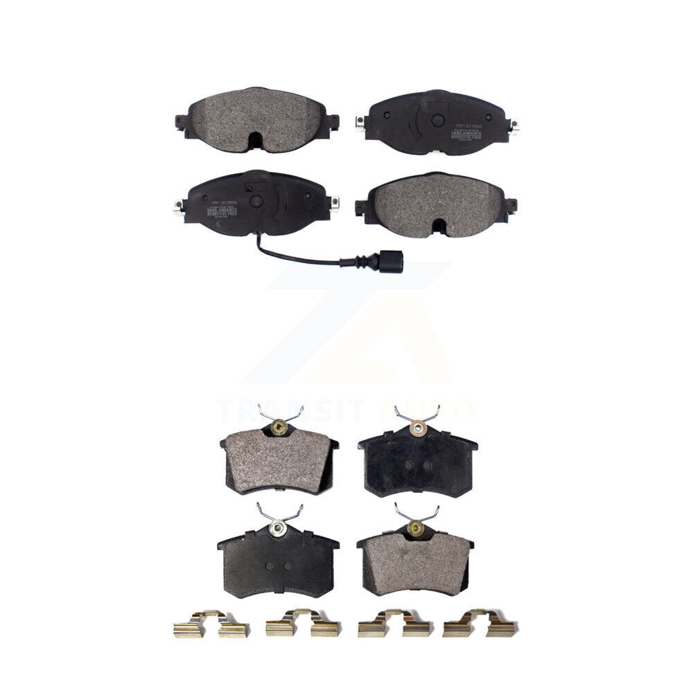 Semi-Metallic Brake Pads Front Rear Kit For Volkswagen Golf SportWagen