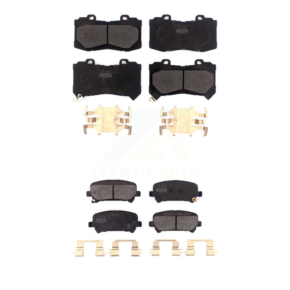 Semi-Metallic Brake Pads Front Rear Kit For Chevrolet Colorado GMC Canyon