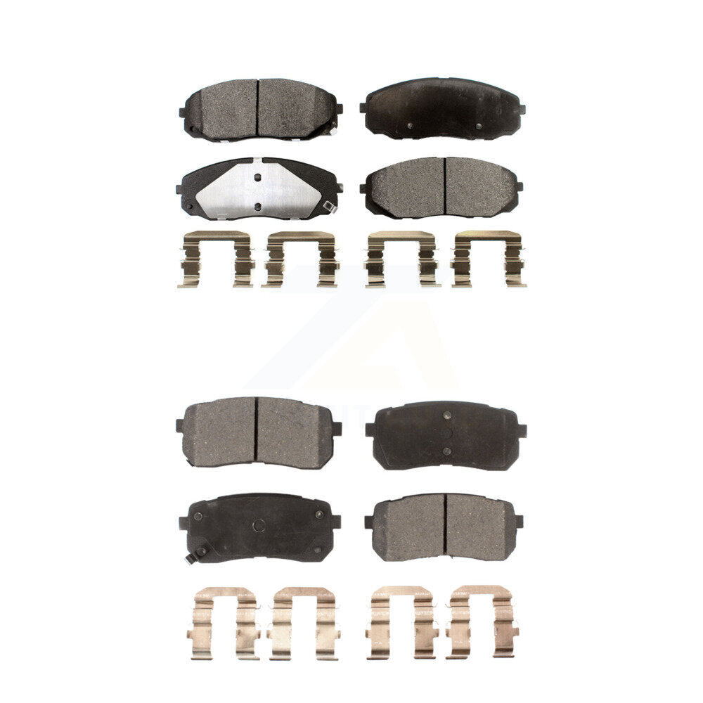 Semi-Metallic Brake Pads Front Rear Kit For 2015-2021 Kia Sedona