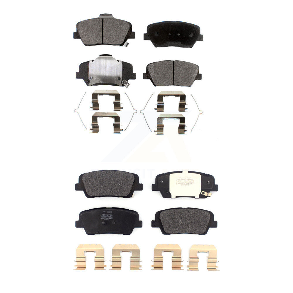 Semi-Metallic Brake Pads Front Rear Kit For Kia Sorento Hyundai Santa Fe Sport
