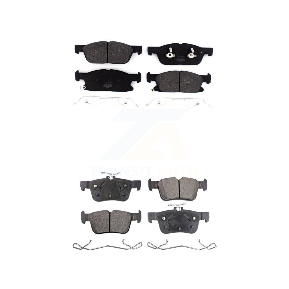 Semi-Metallic Brake Pads Front Rear Kit For Ford Fusion Lincoln MKZ Continental