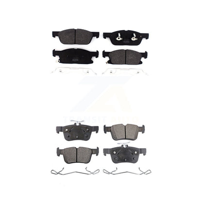 Semi-Metallic Brake Pads Front Rear Kit For Ford Fusion Lincoln MKZ Continental