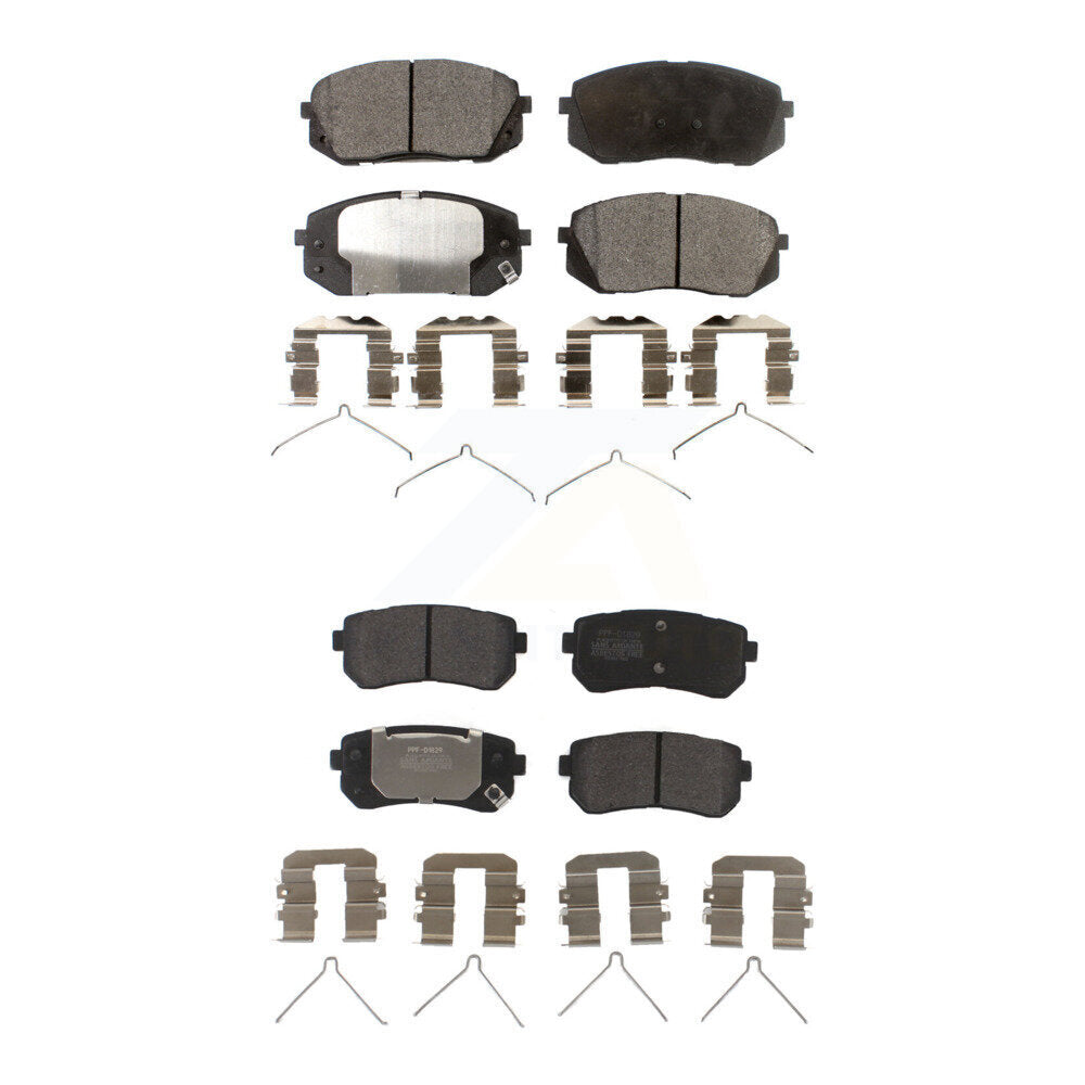 Semi-Metallic Brake Pads Front Rear Kit For Kia Optima Hyundai Sonata