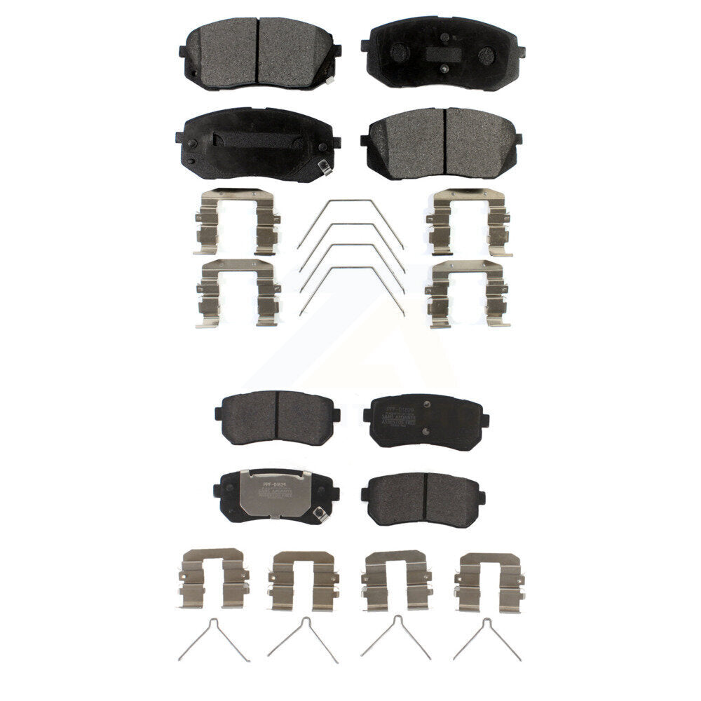 Semi-Metallic Brake Pads Front Rear Kit For Kia Optima With Manual Parking