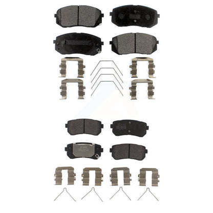 Semi-Metallic Brake Pads Front Rear Kit For Kia Optima With Manual Parking