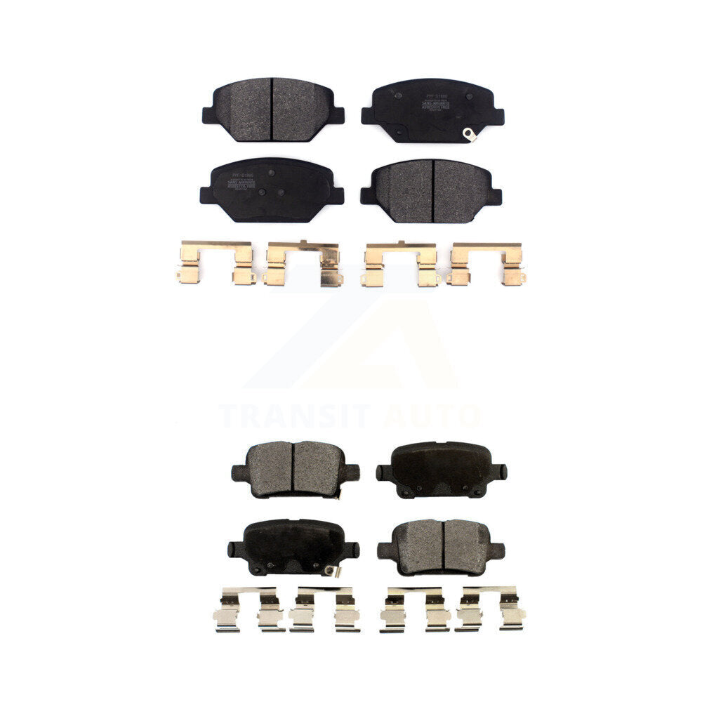 Semi-Metallic Brake Pads Front Rear Kit For Chevrolet Equinox GMC Terrain Buick