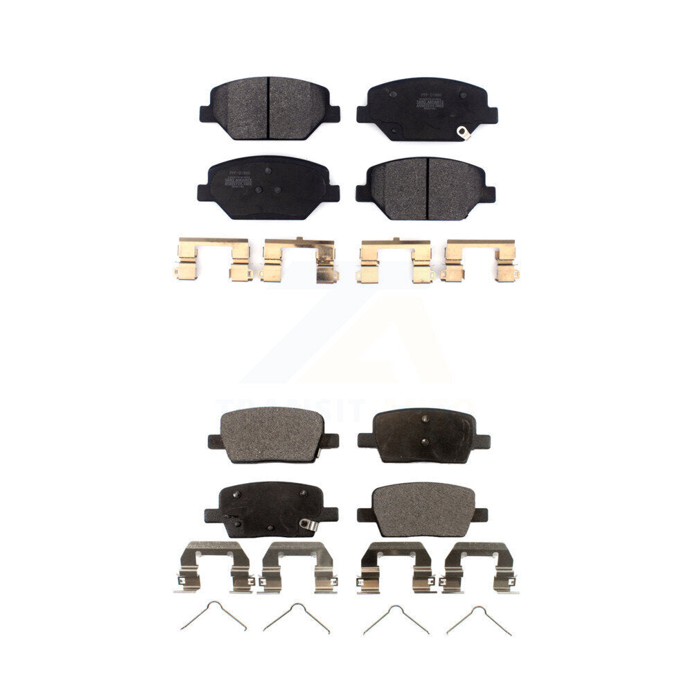 Semi-Metallic Brake Pads Front Rear Kit For Chevrolet Camaro