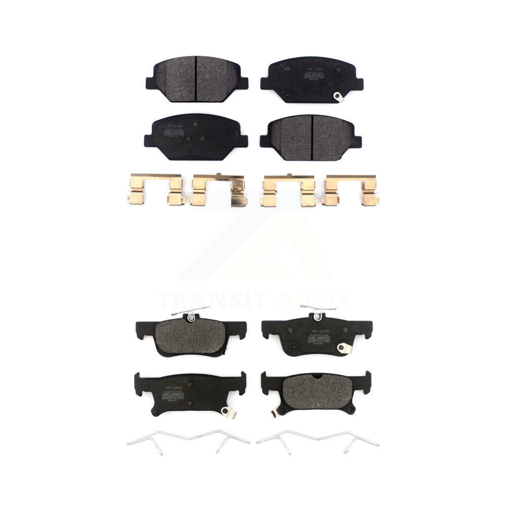 Semi-Metallic Brake Pads Front Rear Kit For Buick Envision