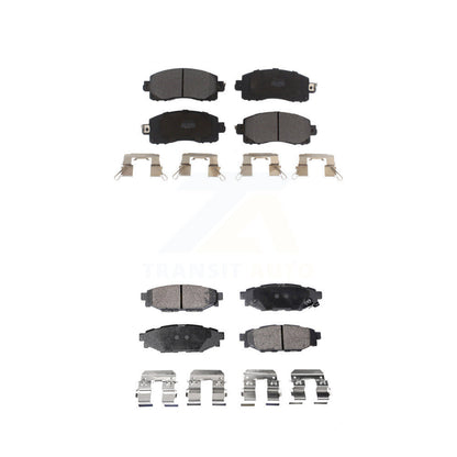 Semi-Metallic Brake Pads Front Rear Kit For Subaru Crosstrek Impreza