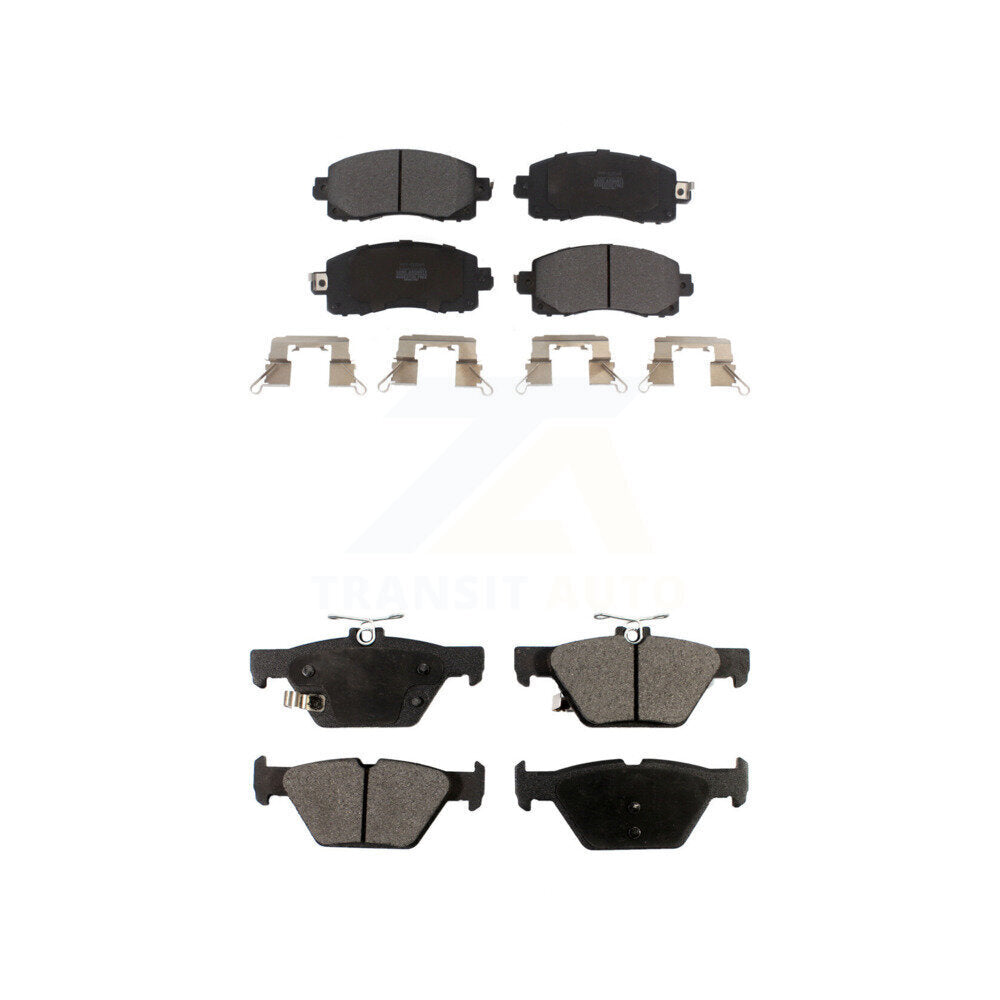 Semi-Metallic Brake Pad Front Rear Kit For Subaru Crosstrek Forester Outback WRX