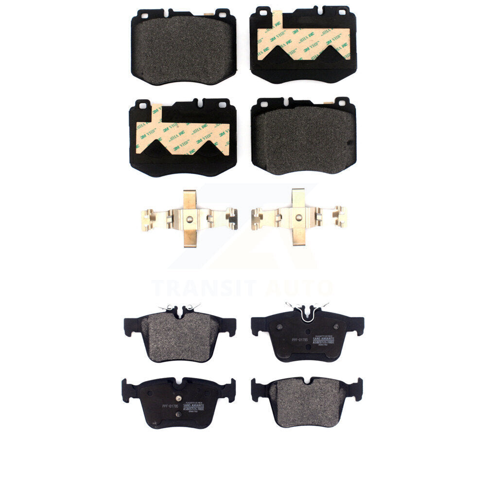 Semi-Metallic Brake Pads Front Rear Kit For Mercedes-Benz C300 C400 C350e