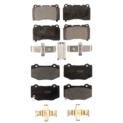 Semi-Metallic Brake Pads Front Rear Kit For Chevrolet Corvette Stingray