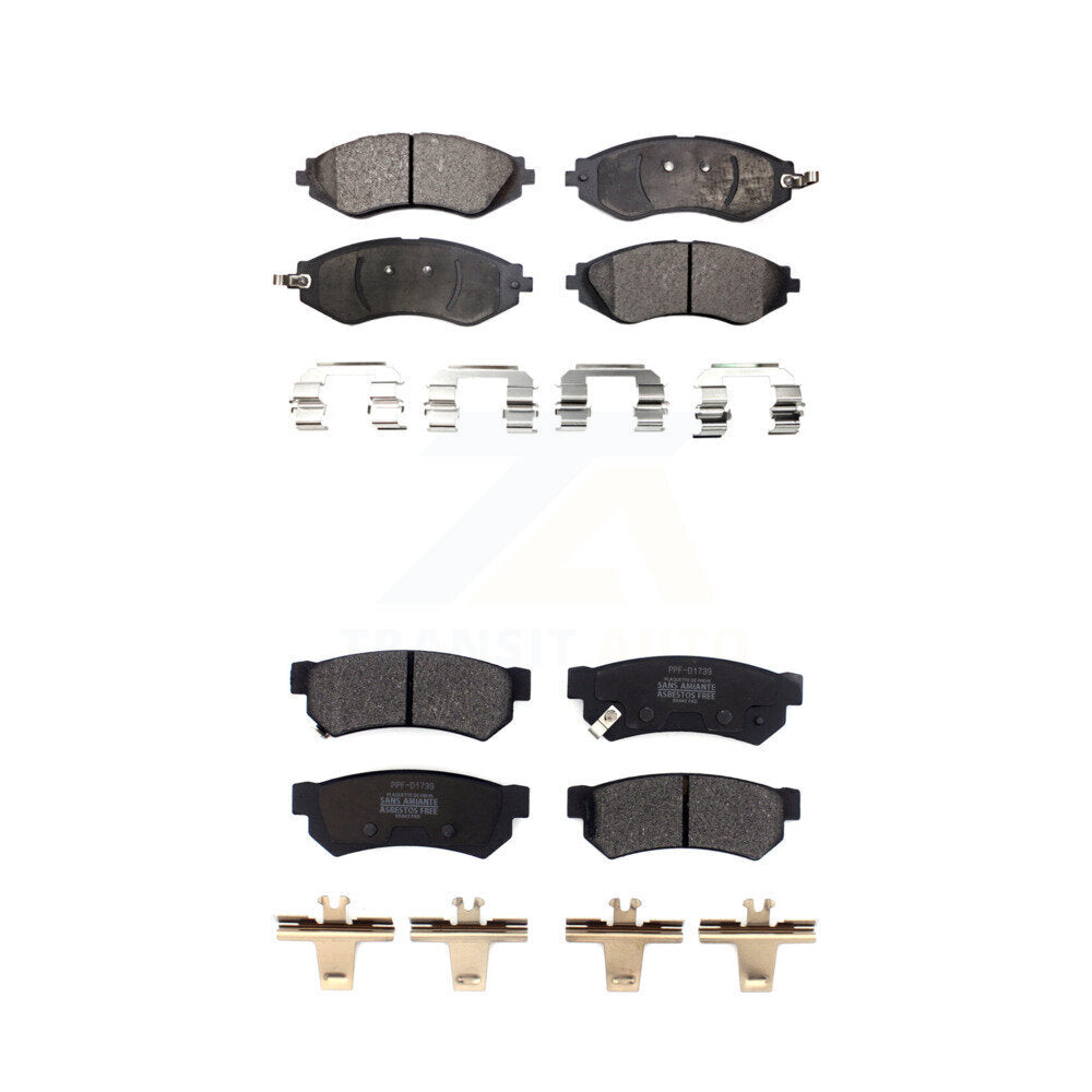 Semi-Metallic Brake Pads Front Rear Kit For Chevrolet Spark EV